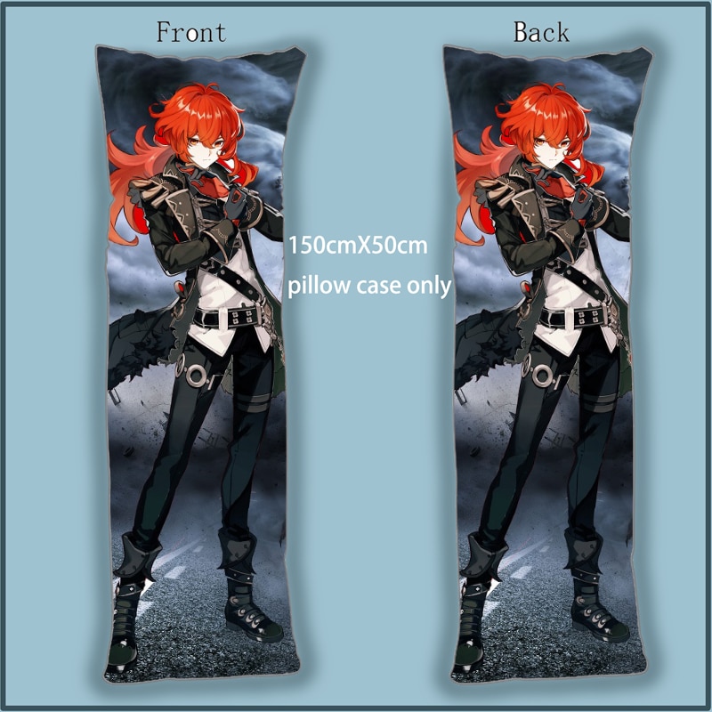 Anime Dakimakura Body Pillow Case Genshin Impact Diluc decorative cover