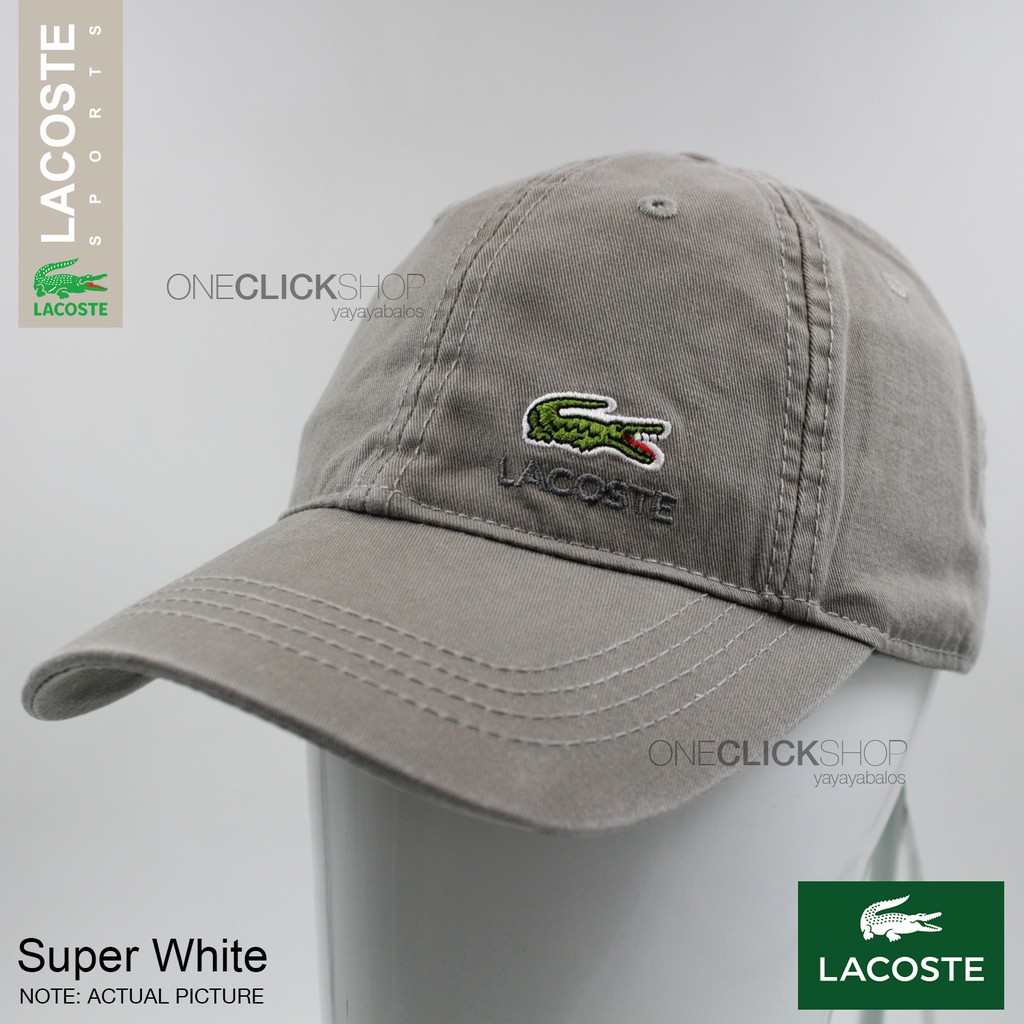 Grey lacoste hot sale cap