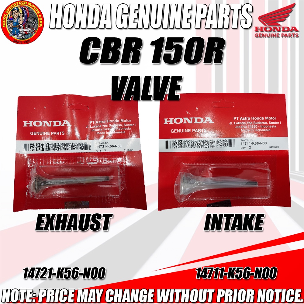 Honda OEM Exhaust Valve 14721-176-000 - Fits XR/CR 80-100 & Other Models (1973-2013)