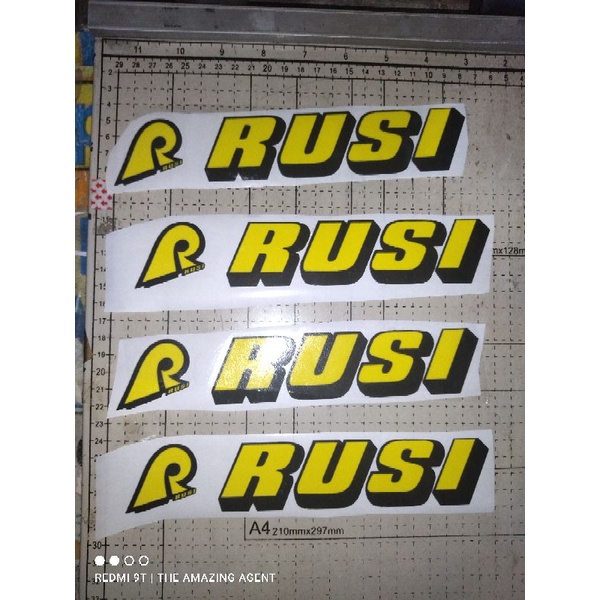 RUSI Anti-theft Sticker 2.5 x 9 inches Water-proof | Shopee Philippines
