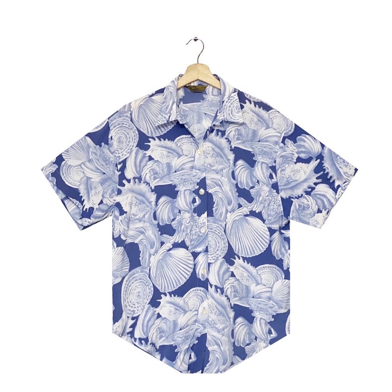 Vintage Shell Pattern Shirt (Long Hem) | Shopee Philippines