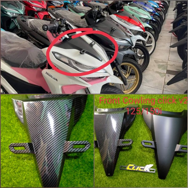 Honda click game v2 125/150 front cowling thailand with plate holder ...