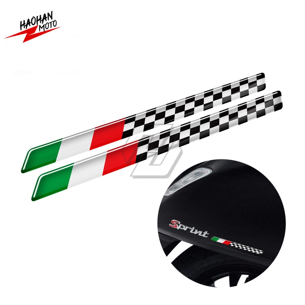 3D Car Motorbike Sticker Motorcycle Tank Decal Italy Flag Racing ...