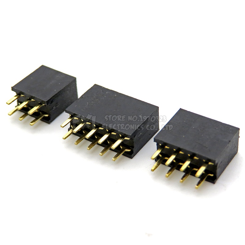 10PCS Double Row Pin Female Header Socket Pitch 2.54mm 2*2p 3PIN 4PIN ...