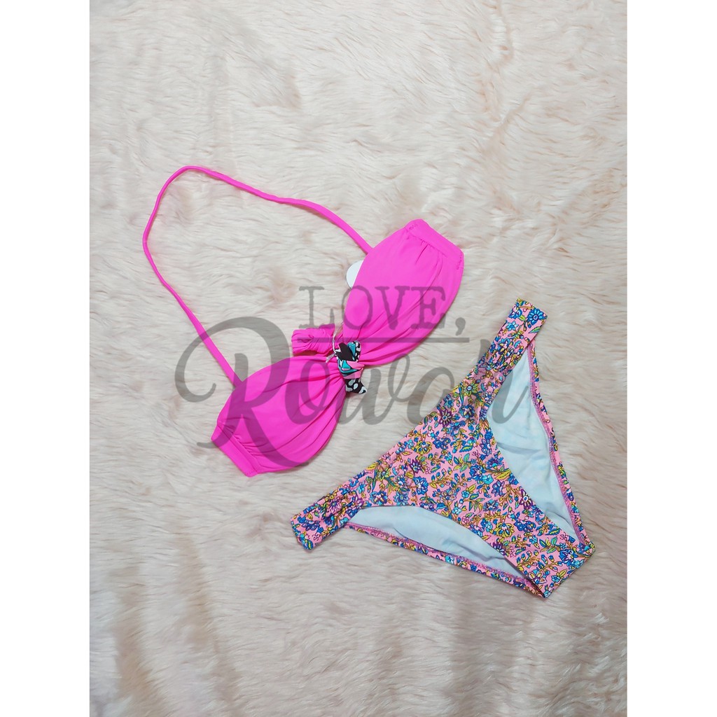 Neon pink bikini set Shopee Philippines