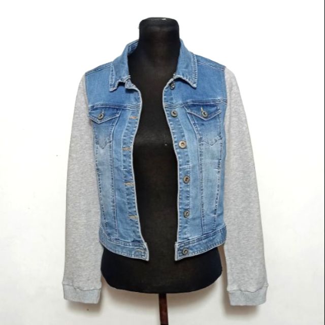 Denim and shop cotton sleeve jacket