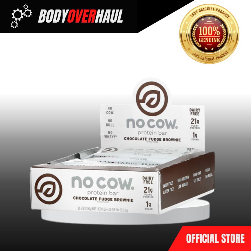 Body Overhaul PH 12 BARS! No Cow Protein Bars Plant Based Vegan
