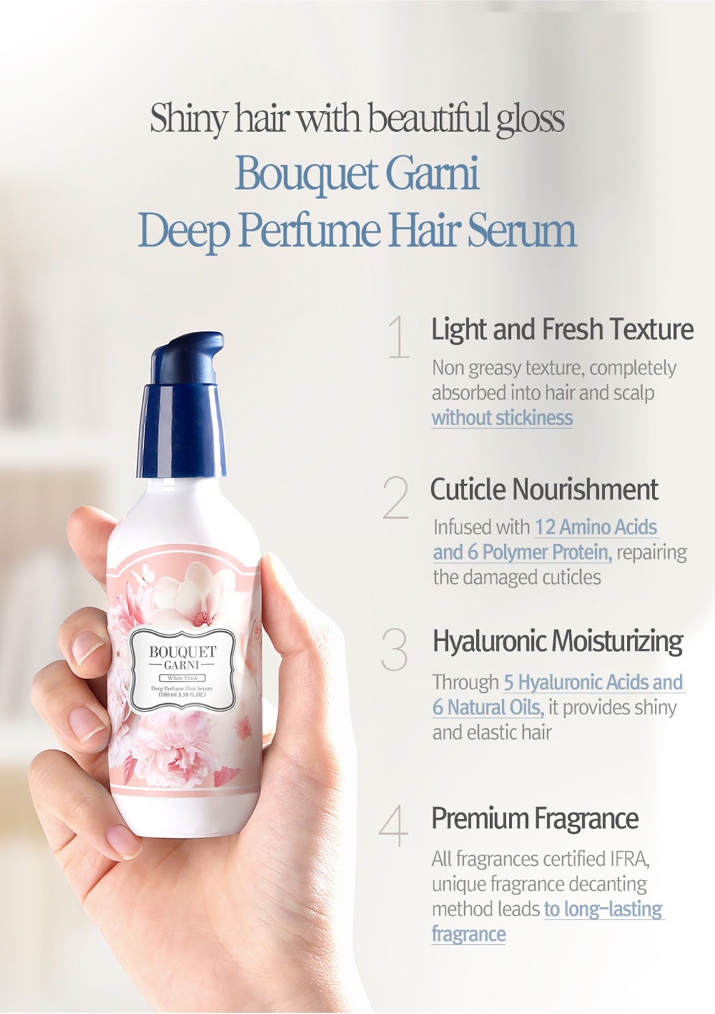 Bouquet Garni Deep Perfume Shampoo Baby Powder 1000ml main image 1