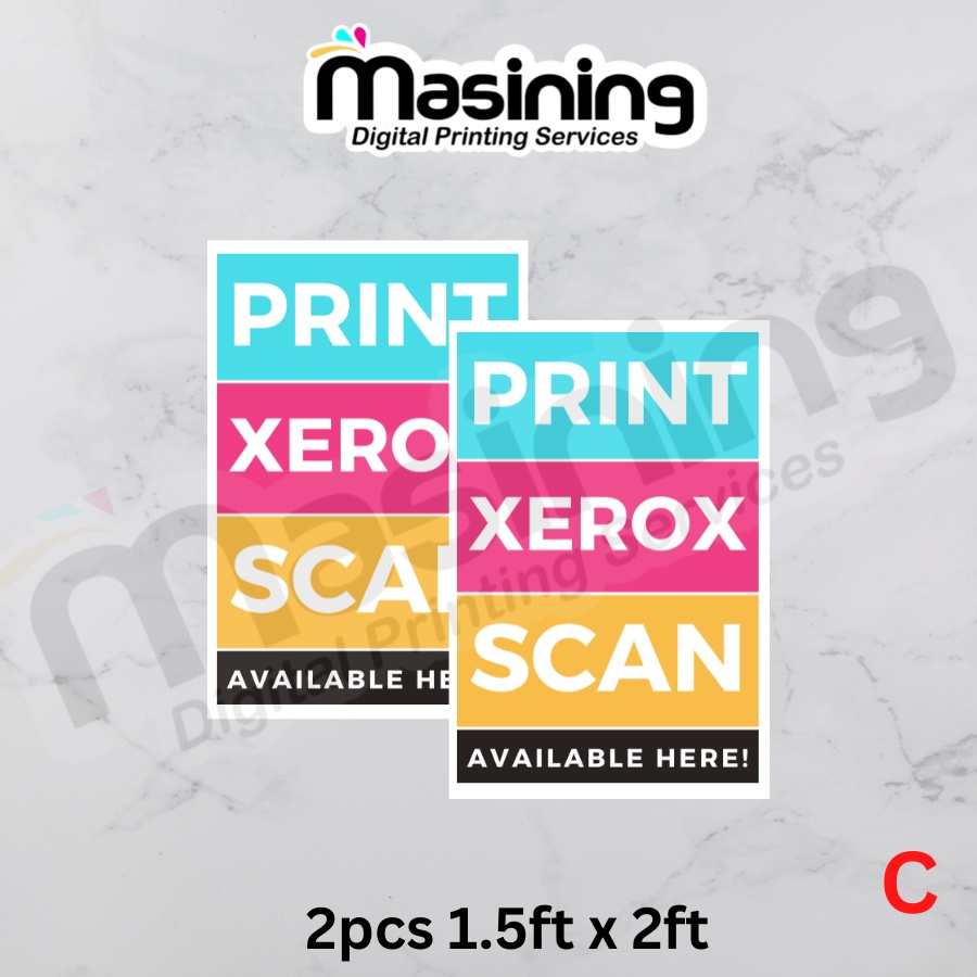 Print Xerox Scan Business Signage Laminate Or Tarpaulin Shopee Philippines 