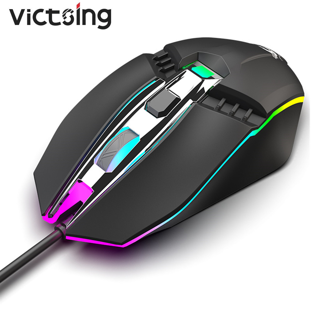 VICTSING V2 RGB Mechanical Wired Gaming Mouse 1800DPI 4 Button ...
