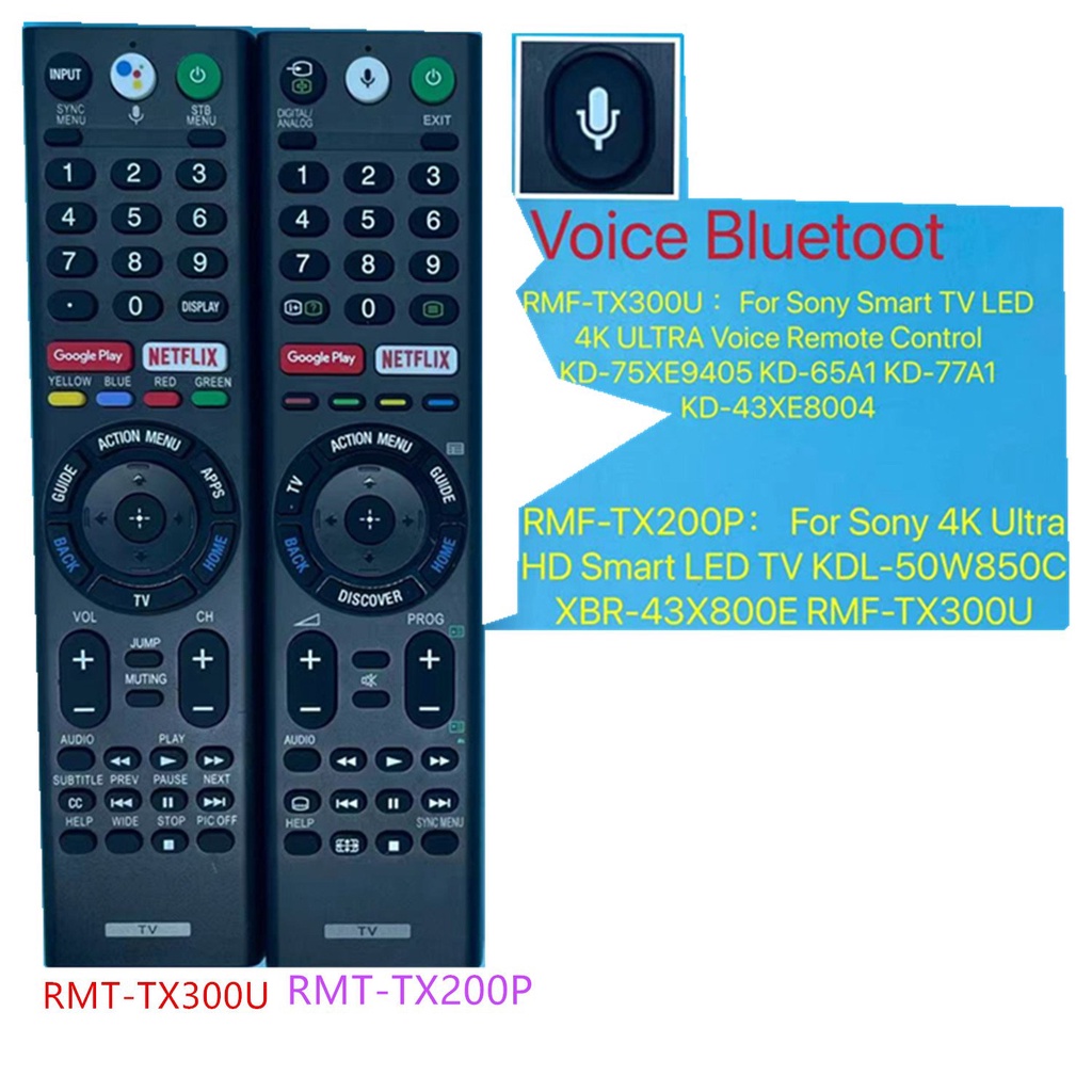 RMF-TX200P With Voice Remote Control FOR Sony LCD Smart TV RMF-TX200A ...