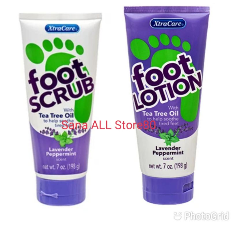 XTRACARE FOOT SCRUB WHIT TEA TREE OIL 7oz/198g