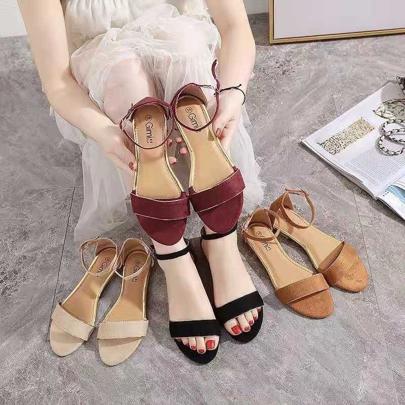 LIN Korean summer fashion open toe flat sandals for women Shopee Philippines