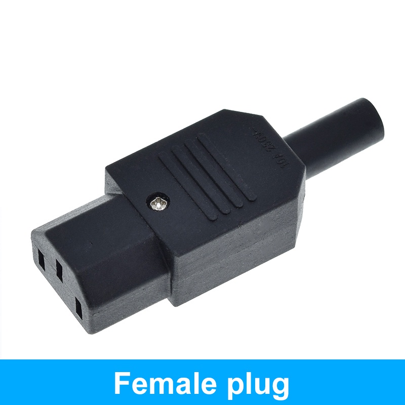 Iec Straight Cable Plug Connector C13 C14 10a 250v Black Femaleandmale Plug Rewirable Power 5000