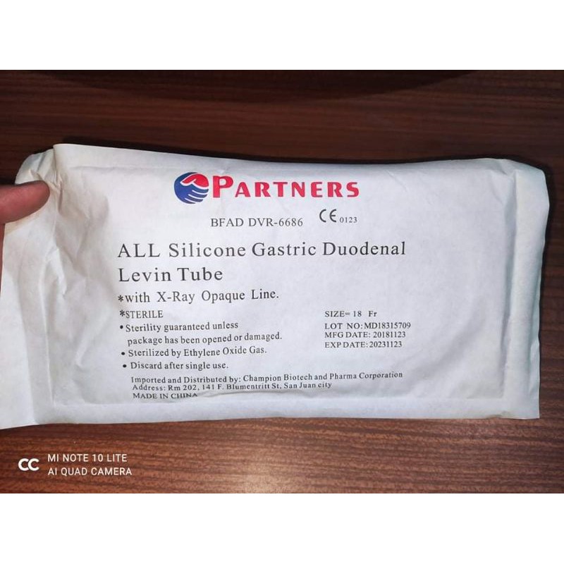 Ngt Tube All Silicon Gastric Duodenal Levin Tube Shopee Philippines