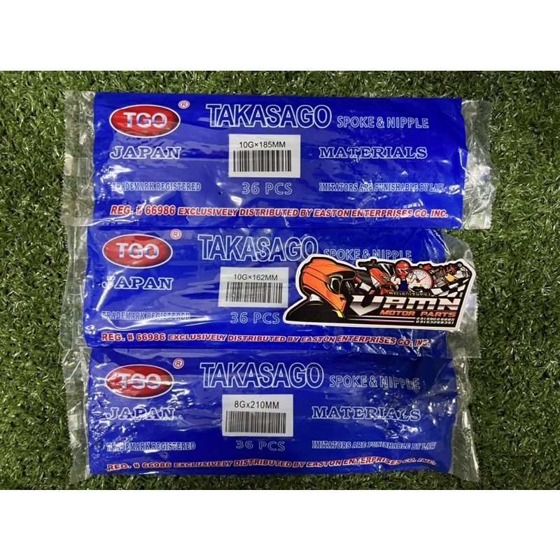 Takasago Tgo JAPAN Rios Spokes and Nipples Steel Materials 10x161mm