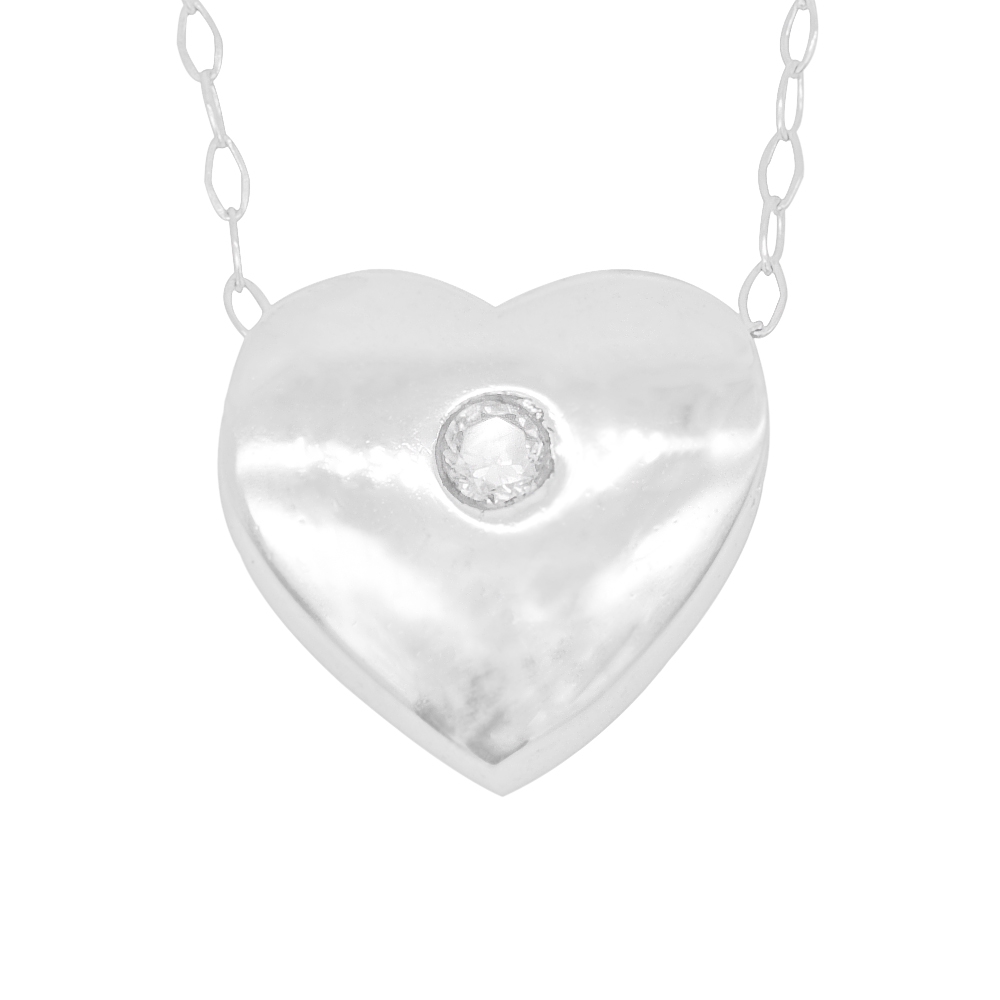 Silverworks N2866 Heart with Chain Necklace Shopee Philippines