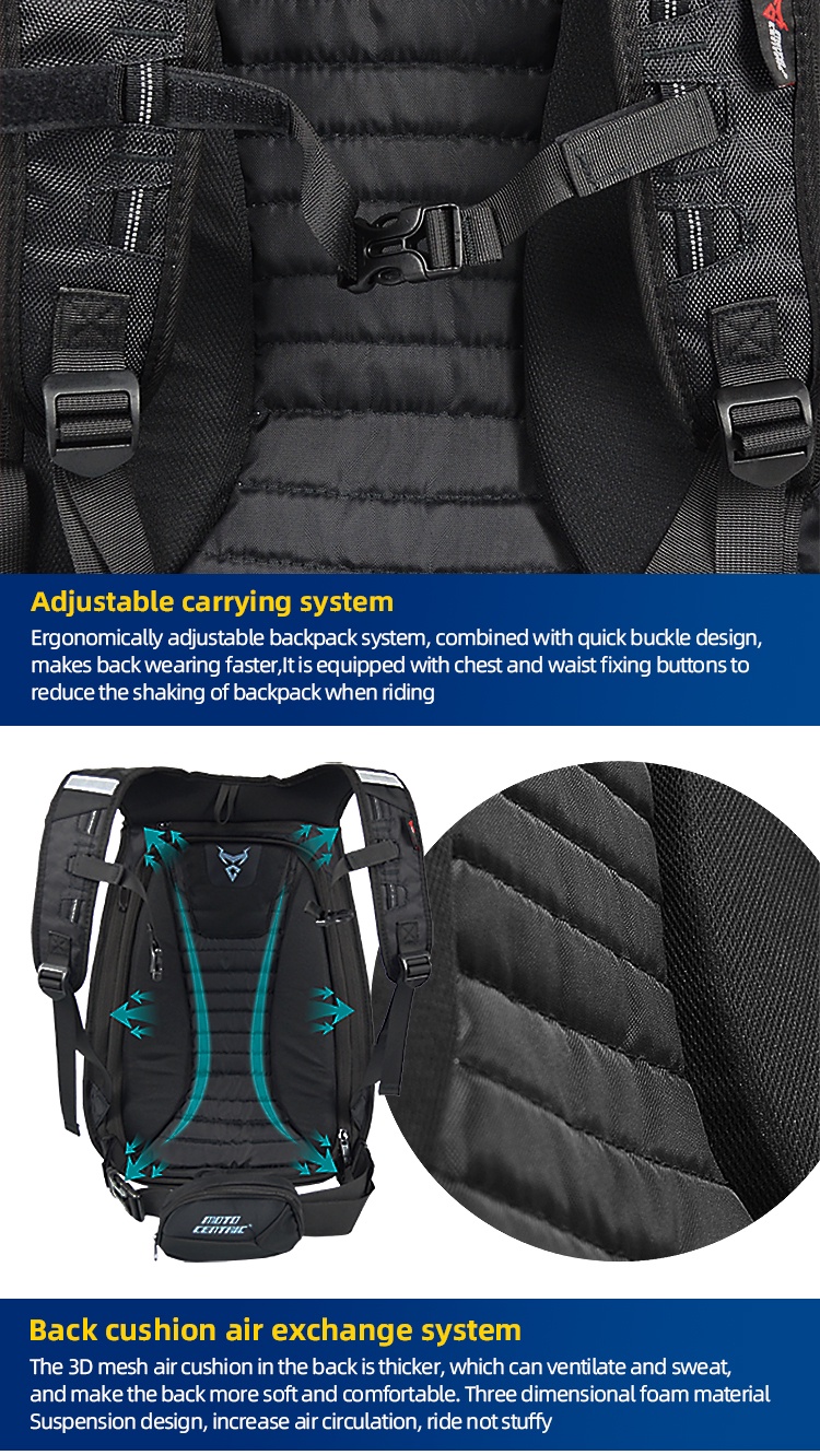 Moto Centric Carbon Fiber Motorcycle Backpack Motorcycle Waterproof ...