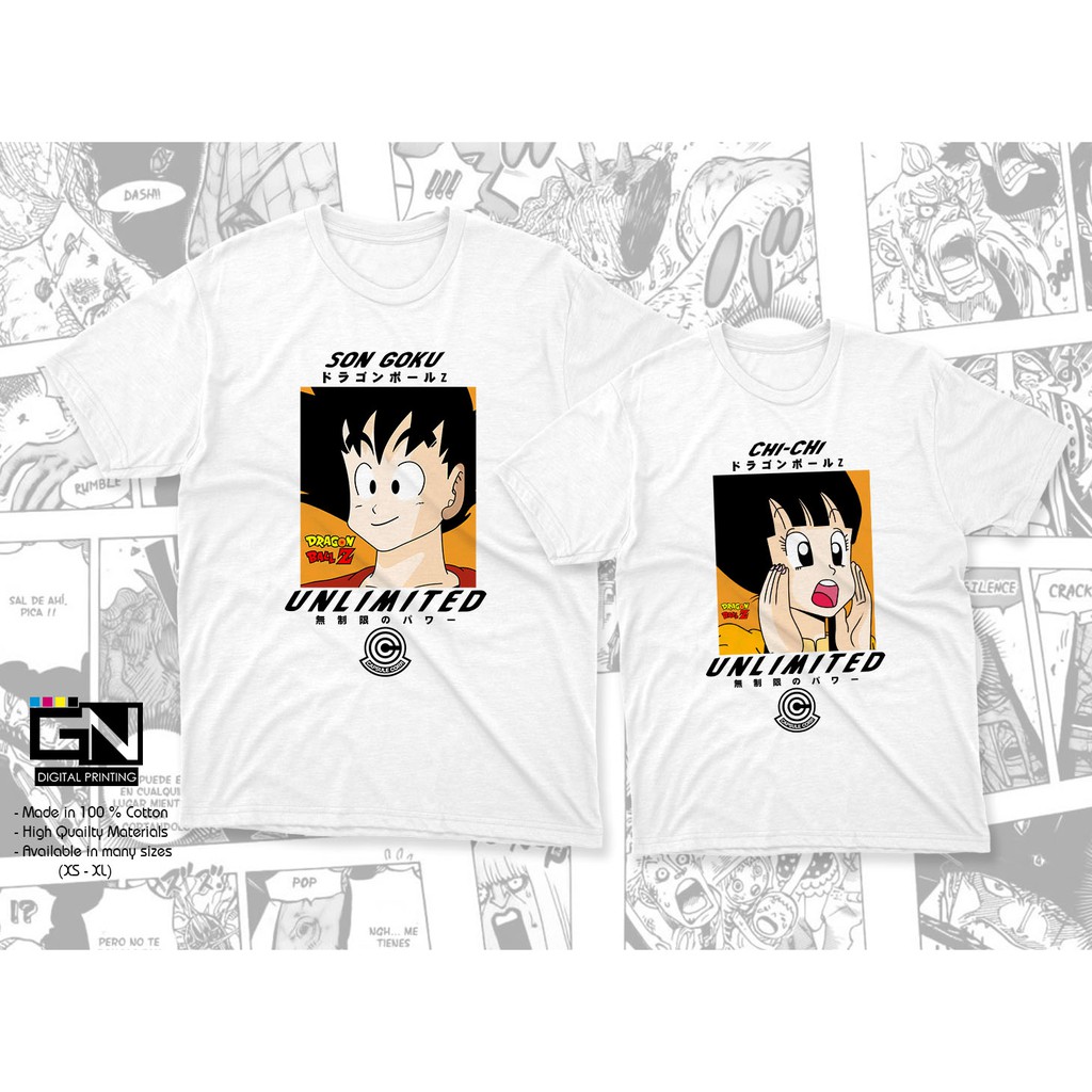 goku and chichi couple shirts