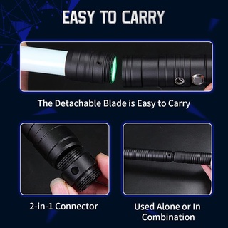 S OUJCEN Lightsaber Fx Dueling Force 15 RGB Colors Type-C Metal Hilt Rechargeable 4 Modes Force Fx Dueling Light Saber Lightsaber Gifts For Boyfriend Girlfriend And Adults (Black