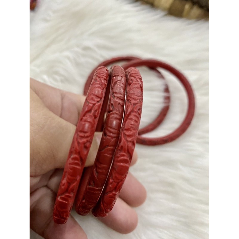 Red deals coral bangles