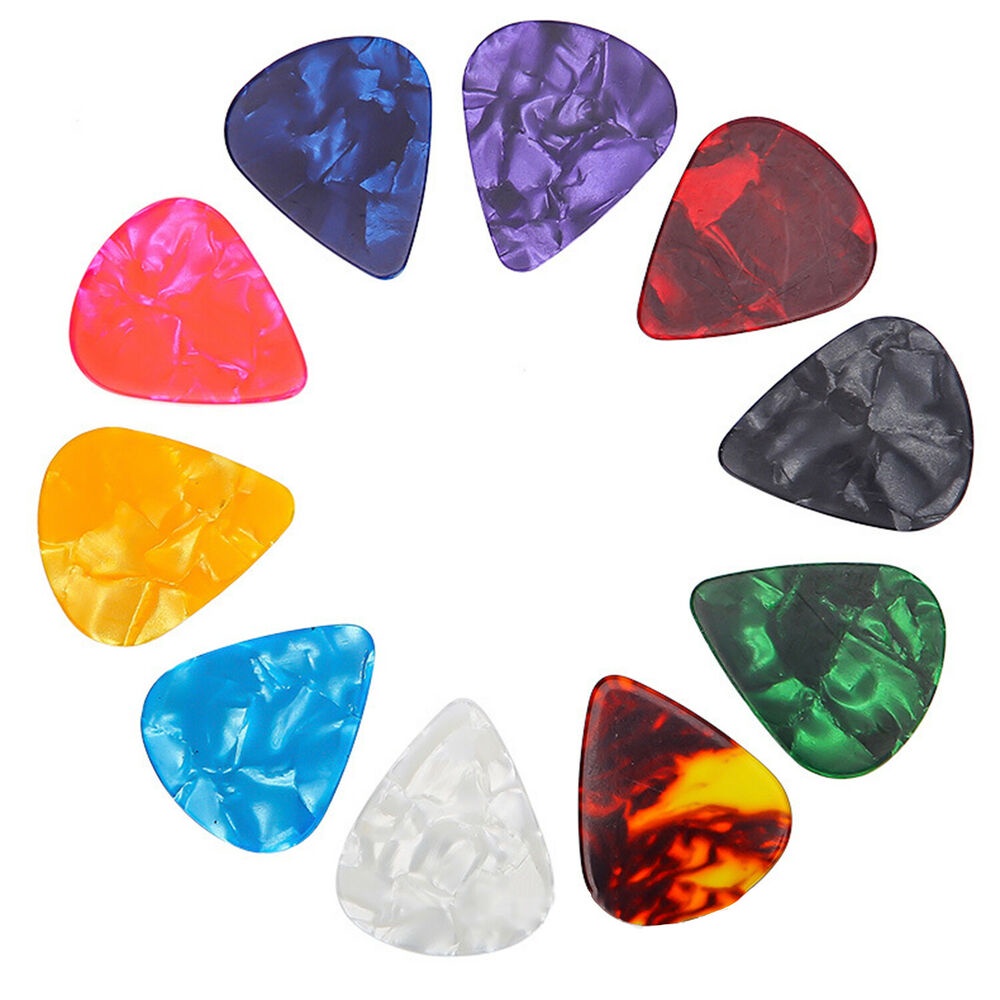 Guitar Picks Lightweight Colorful Rounded Triangle For Bass Musical ...