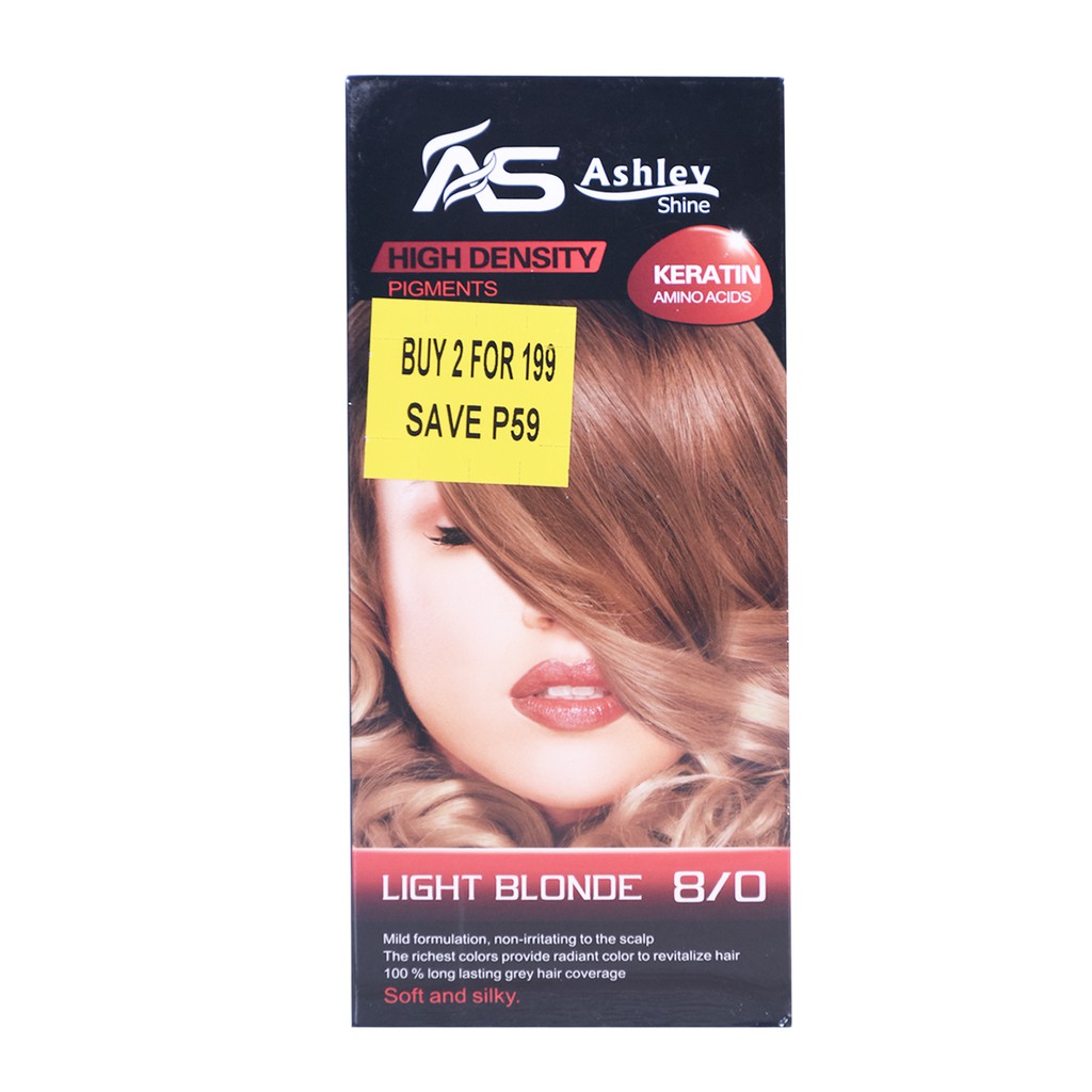 ASHLEY SHINE High Density Pigment Light Blonde Hair Color | Shopee ...