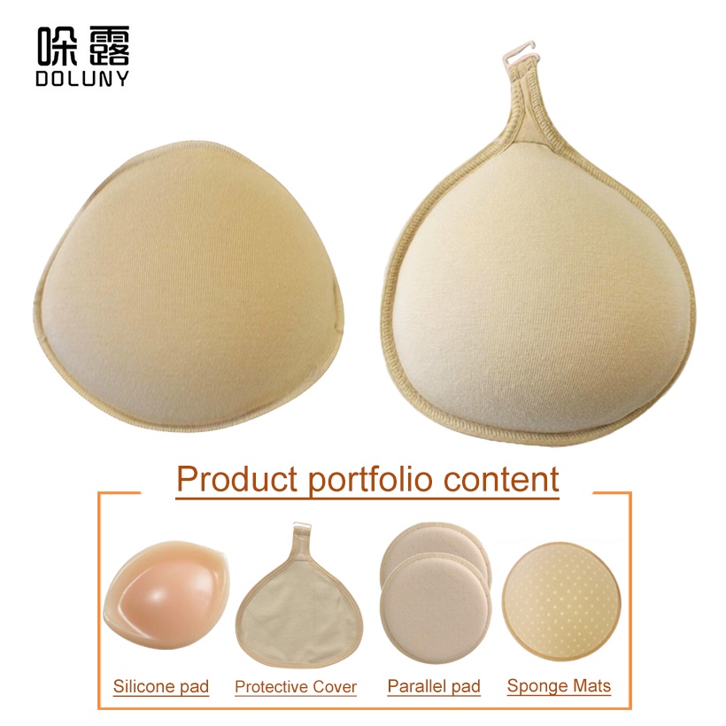 Falsies Breast Triangle Fake Breast Forms Sponge Breast Prosthesis Lightweight Assemble Silicone 