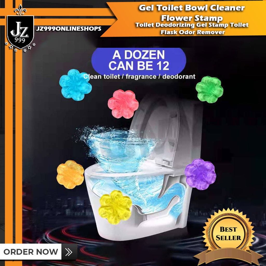 Gel Toilet Bowl Cleaner Flower Stamp Toilet Deodorizing Gel Stamp