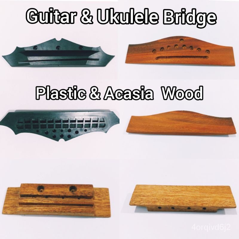Guitar Ukulele Bridge (Plastic Acasia Wood ) Shopee Philippines