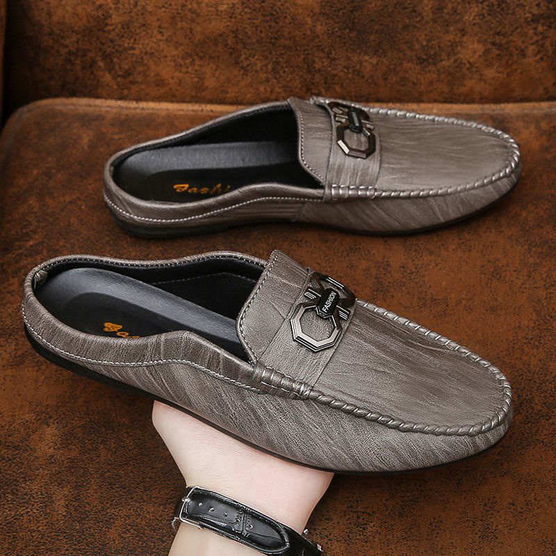 Mens open heel shoes best sale