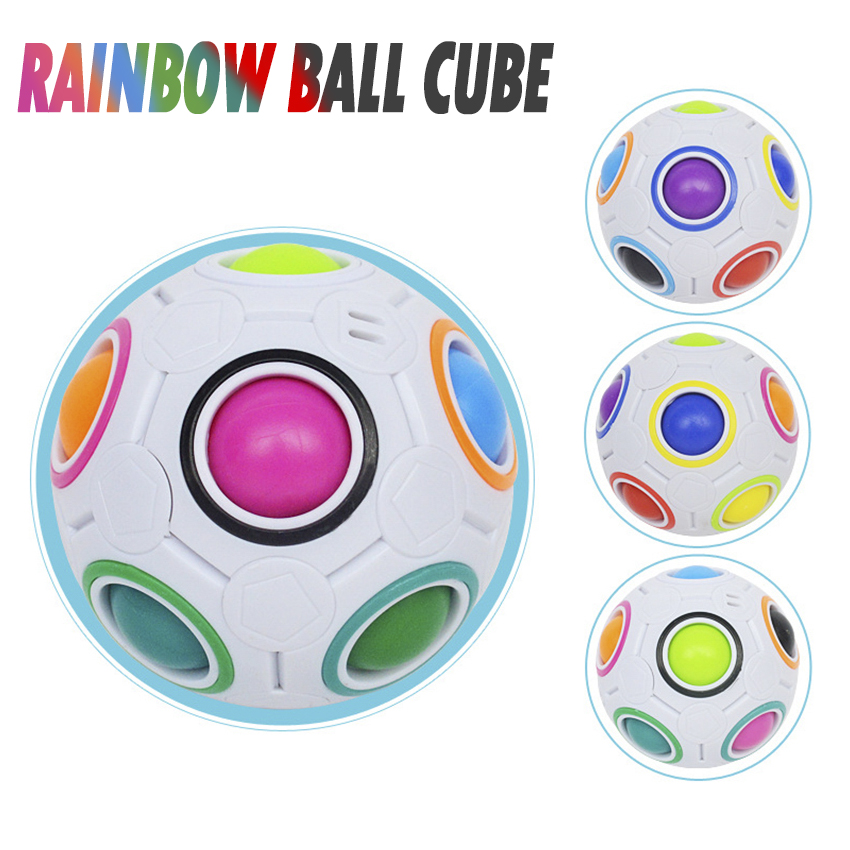 1Pc Football Magic Cube Creative Speed Rainbow Puzzles Ball Educational ...