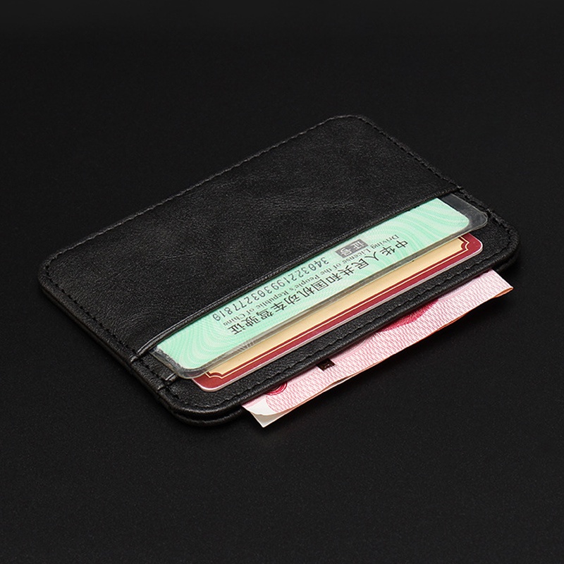 Anti RFID PU Leather Card Holder Men Thin Bank Credit Card Protection ...