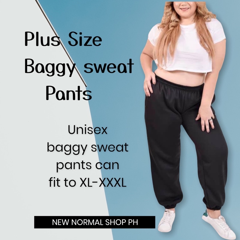 Plus Size/Men/Women Baggy Sweatpants (Best fit XL-XXXL)