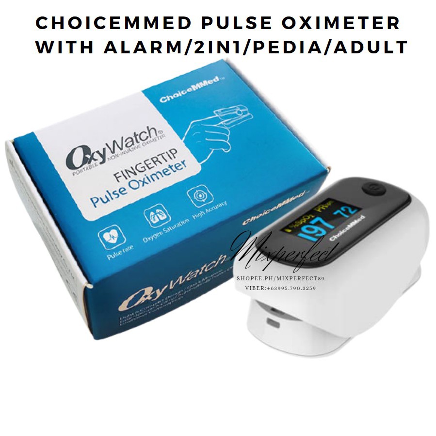 (MIXT) ChoiceMMed Pulse Oximeter with Alarm/2in1/Pedia/Adult Shopee Philippines