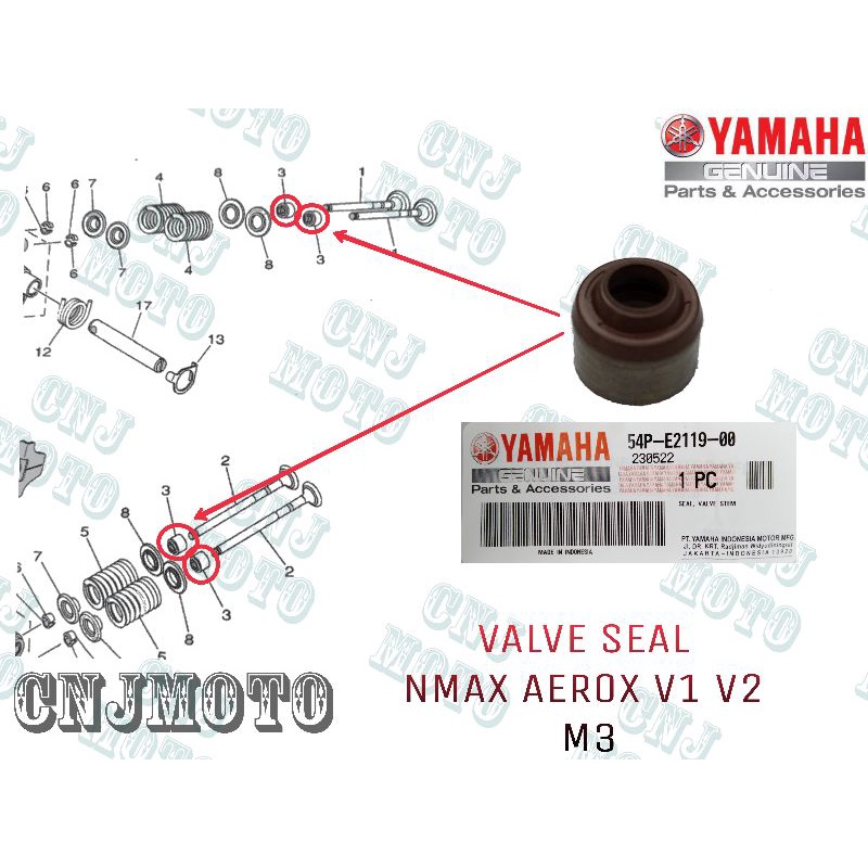 VALVE SEAL NMAX AEROX M3 SOLD PER PIECE Shopee Philippines