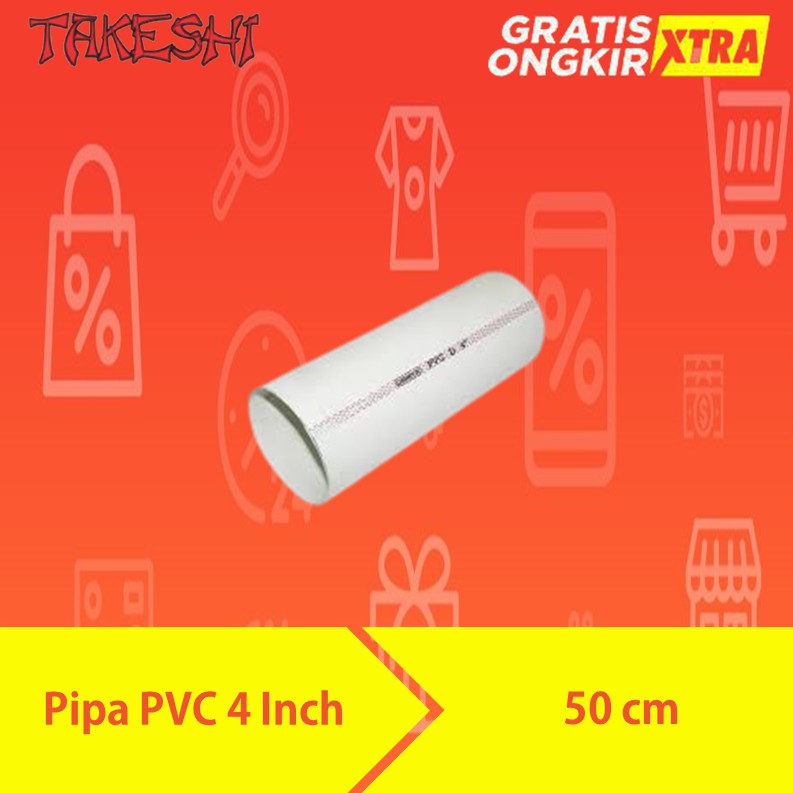 PUTIH White Prallon PVC Pipe 4 INCH D Cut 50CM | Shopee Philippines