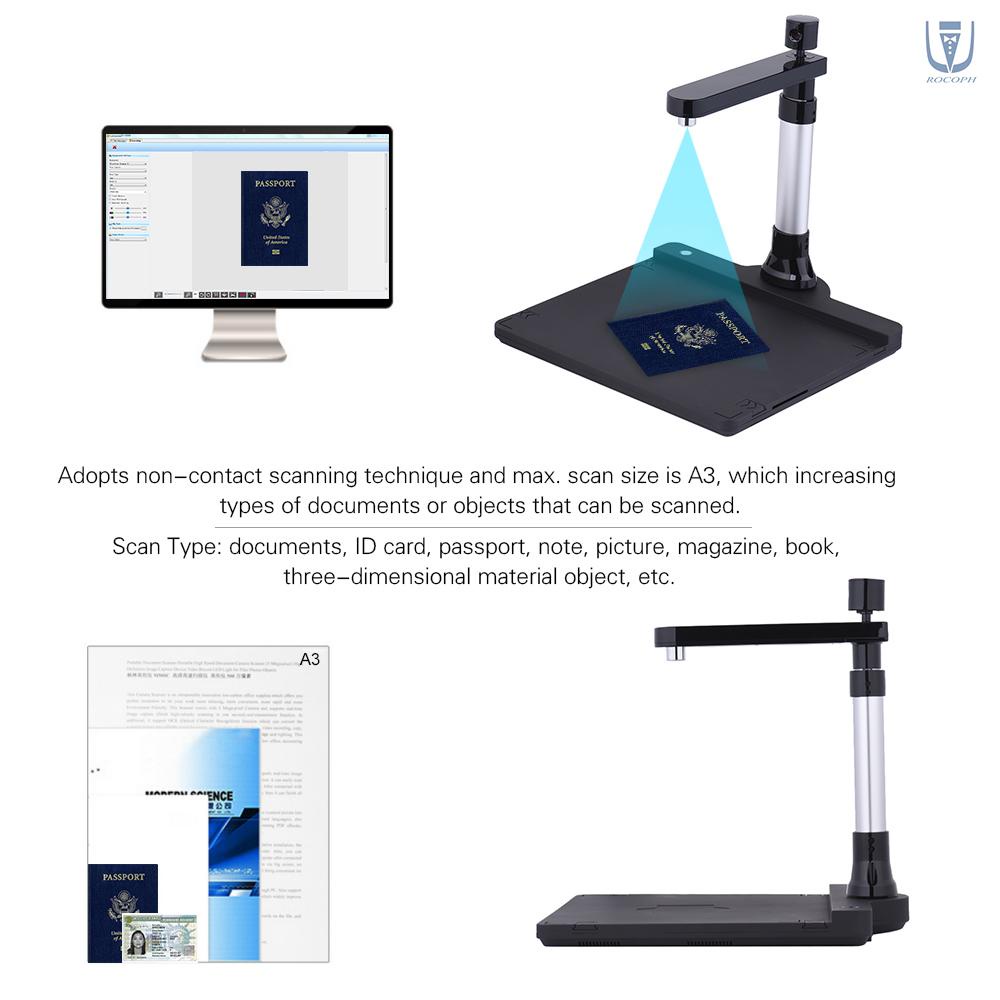[RCCP] Adjustable HD High Speed USB Book Image Document Camera Scanner ...
