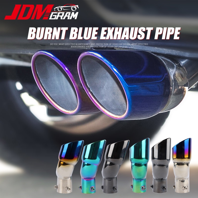 JDMGRAM Car Exhaust Tip Muffler Dual Outlet Auto Stainless Steel Tail ...