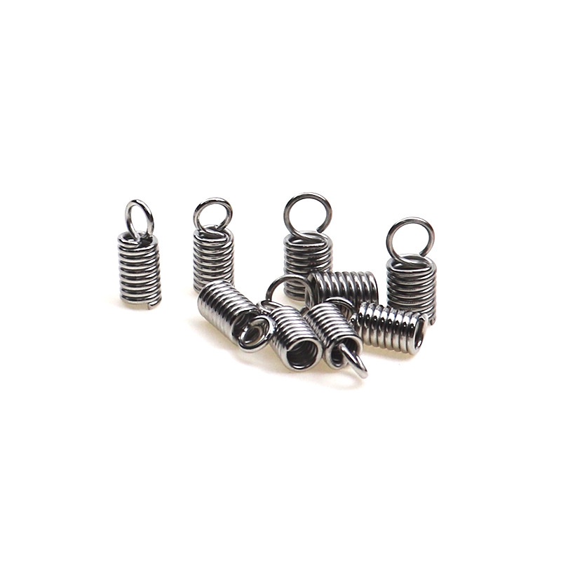 100 Pcs/pack Stainless Steel Spring Necklace Leather Rope Buckle Spring ...