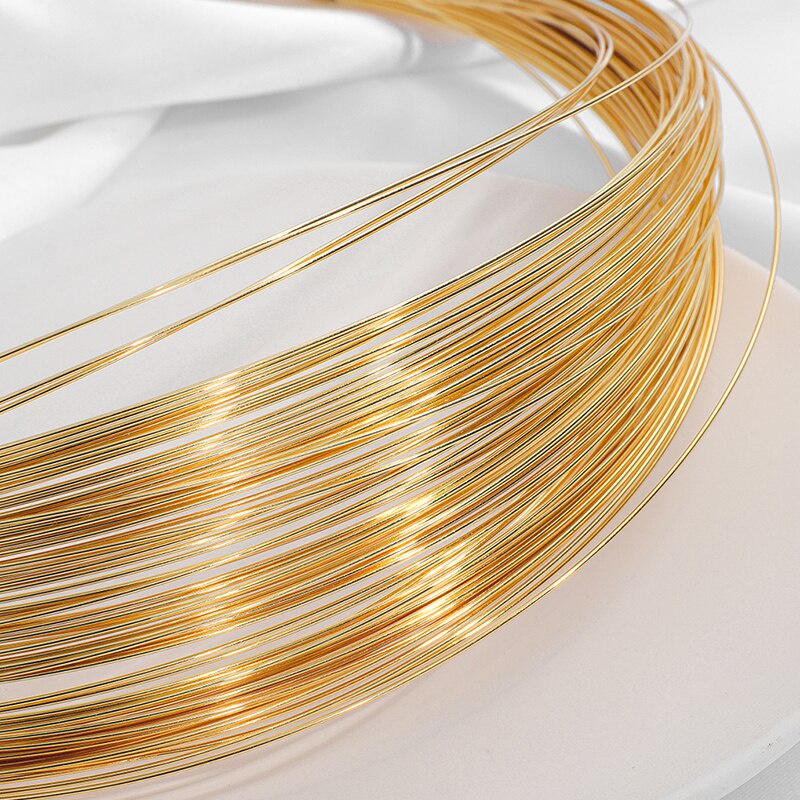1M 18K Gold Plated 0.41mm Beading Steel Wire Beading Wire For DIY