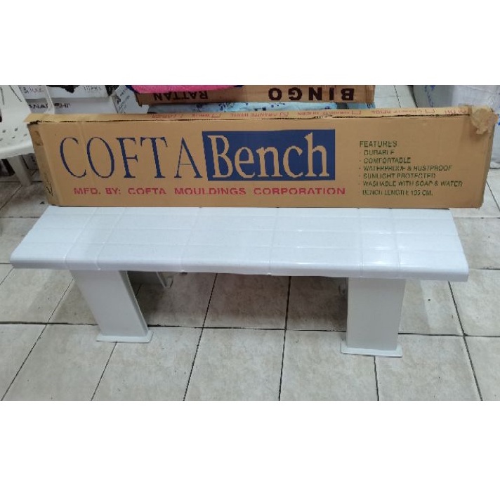 COFTA BENCH CHAIRS ORIGINAL HIGH QUALITY PLASTIC L 135Cm w 28cm h 42cm
