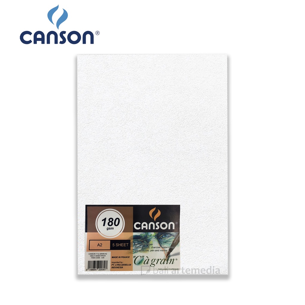 Canson "C"a grain Paper Sheet 180Gr - A2 | Shopee Philippines