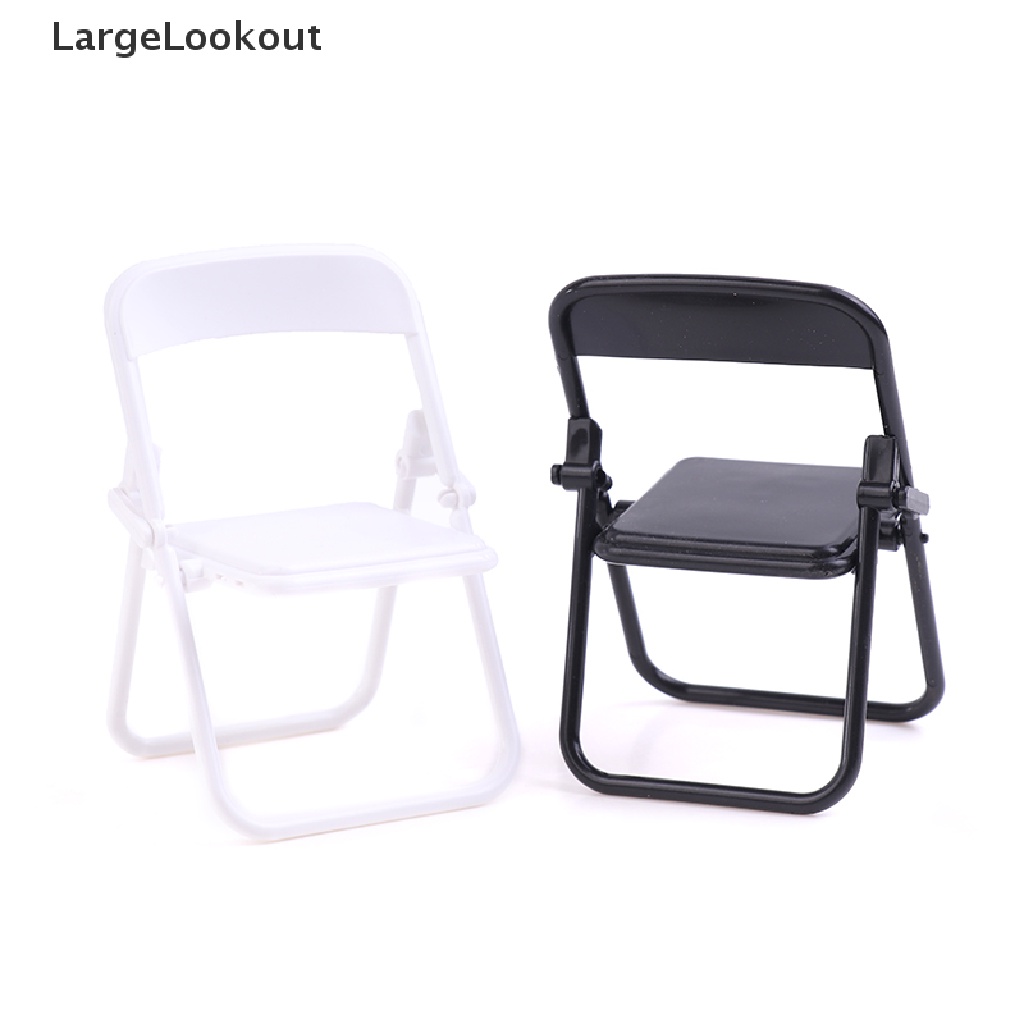 [LargeLookout] Mini Chair 1:12 Dollhouse Miniature Chair Folding Chair ...