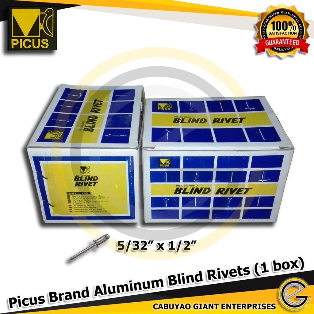 Picus Brand Aluminum Blind Rivets 5/32