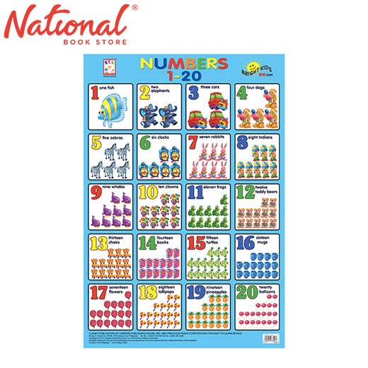 Numbers 1-20 Chart - Learning Aid for Kids National Book Store | Shopee