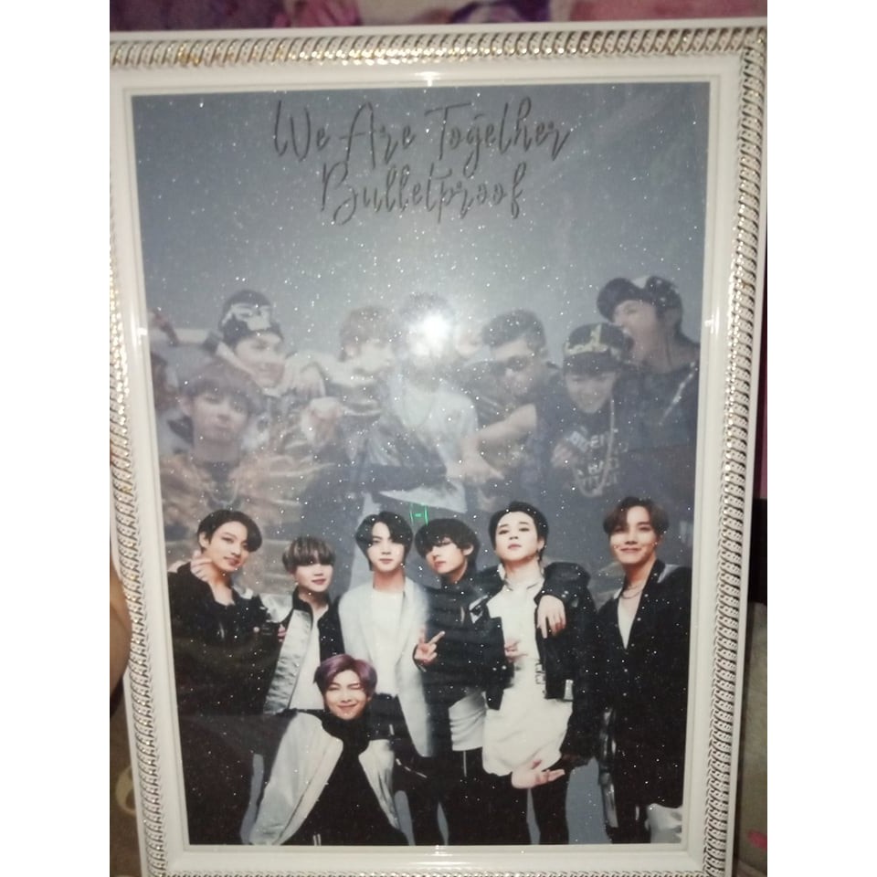 BTS GLITTERED PICTURE FRAME (A4 SIZE) | Shopee Philippines