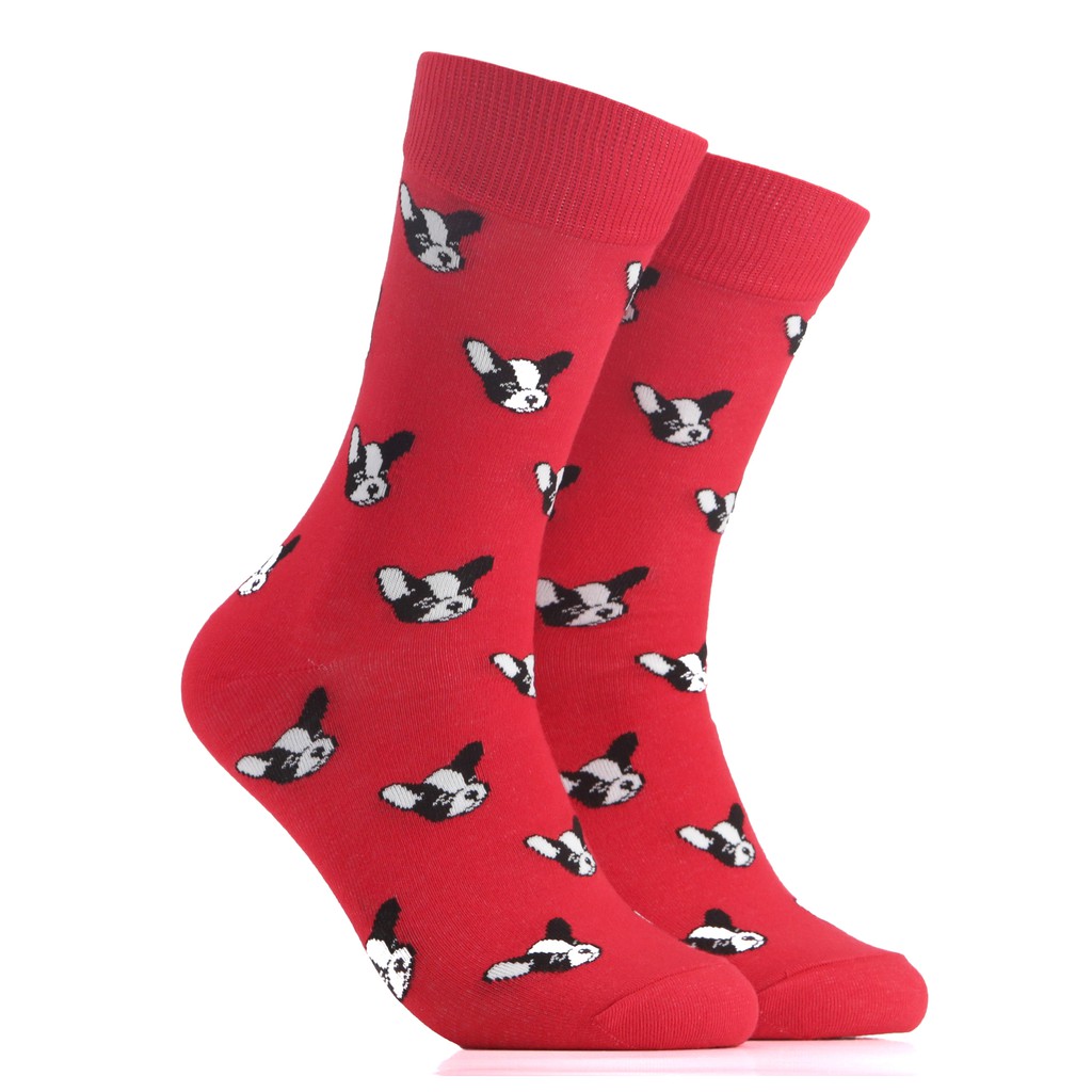 Iconic Socks French Bulldog Crew Length Mens Formal Socks Shopee