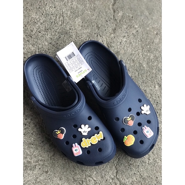 Dark best sale blue crocs