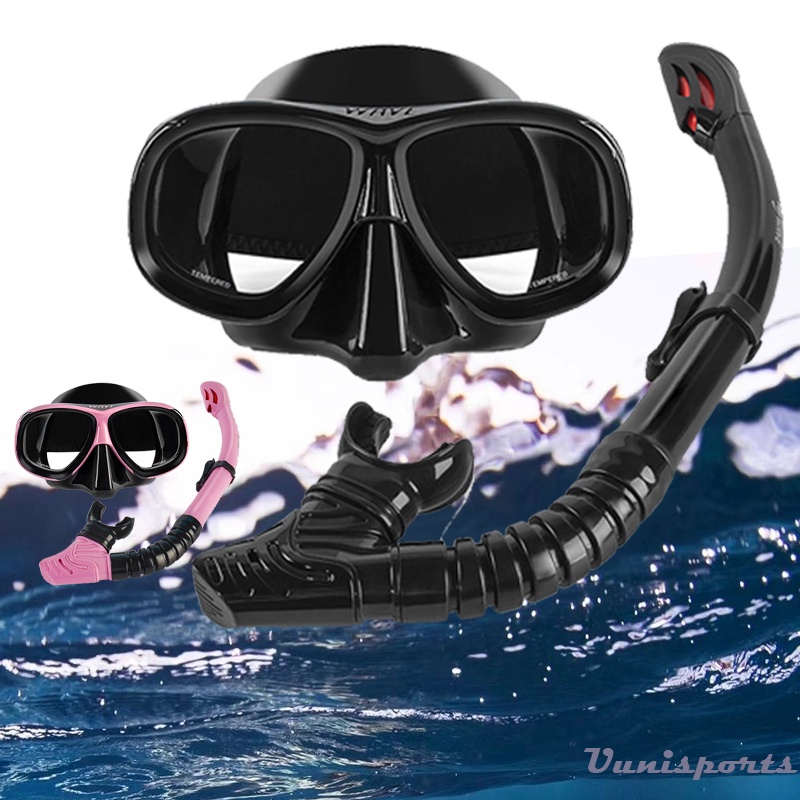 Diving Mask Optical Myopia Full Dry Top Snorkel Silicone Soft Scuba